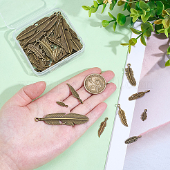 72Pcs 9 Styles Tibetan Style Alloy Pendants&nbsp;FIND-AR0005-92