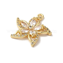 Brass Micro Pave Cubic Zirconia Pendants&nbsp;X1-KK-B079-15G