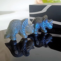Natural Labradorite Carved Healing Unicorn Dinosaurs Figurines&nbsp;PW-WG13731-01