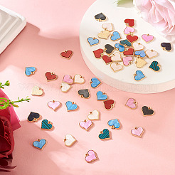 50Pcs Alloy Enamel Charms&nbsp;ENAM-TA0002-90