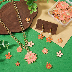 40Pcs 10 Styles Alloy Enamel Pendants&nbsp;ENAM-TA0004-09