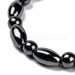 Fashion Non-Magnetic Synthetic Hematite Stretch Bracelets&nbsp;BJEW-D278-01