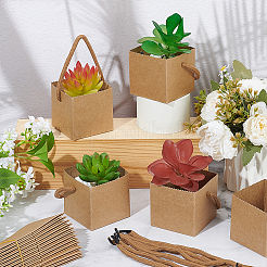 Waterproof Kraft Paper Succulents Wraps with Handle for Wedding Baby Shower Favors&nbsp;CON-WH0115-03
