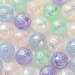 UV Plating Rainbow Iridescent Imitation Jelly Acrylic Beads&nbsp;OACR-K003-005