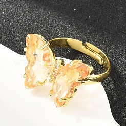 Brass Micro Pave Cubic Zirconia Finger Rings&nbsp;GL-CBA65A8-01G