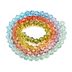Gradient Color Baking Paint Glass Bead Strands&nbsp;X1-DGLA-A039-T4mm-A015