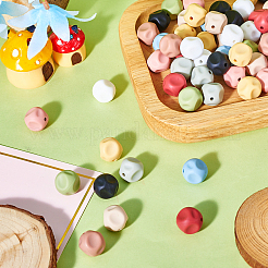 60Pcs 10 Colors Cube Food Grade Eco-Friendly Silicone Focal Beads&nbsp;SIL-TA0001-54A