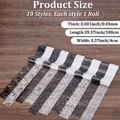 10 Rolls PET Nail Art Stickers&nbsp;MRMJ-SP0001-47B