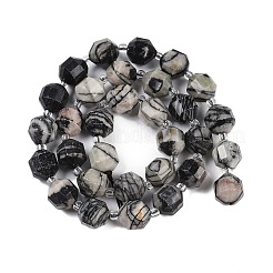 Natural Black Netstone Beads Strands&nbsp;G-O201B-143G