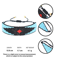 Gothic Glass Seed Beaded Braided Bead Bracelets for Women&nbsp;KY2534