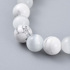 Natural Howlite Stretch Bracelets&nbsp;BJEW-JB04506-01
