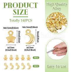 140Pcs 2 Styles Alloy Pendants&nbsp;FIND-TA0011-07