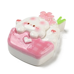 Spring Cherry Blossoms Theme Opaque Resin Cupcake Decoden Cabochons&nbsp;X-RESI-E055-02E
