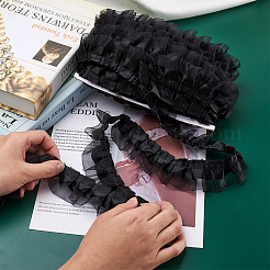 2-Layer Pleated Satin Organza Ribbons&nbsp;PJ-TAC0004-02F