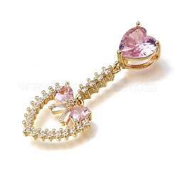 Valentine's Day Brass Micro Pave Colorful Cubic Zirconia Pendants&nbsp;KK-E802-09G