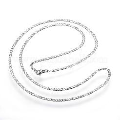 Tarnish Resistant 304 Stainless Steel Figaro Chain Necklaces&nbsp;STAS-F034-06P
