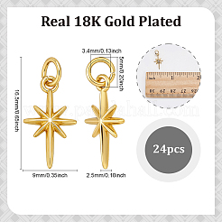 24Pcs Brass Pendants&nbsp;KK-ME0003-70