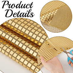 Polyester with Square Paillette Fabric&nbsp;AJEW-WH20070-286B