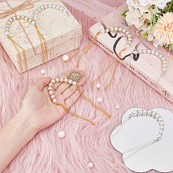 8Pcs Glass Pearl Beads High-heeled Shoelaces&nbsp;HJEW-OC00073