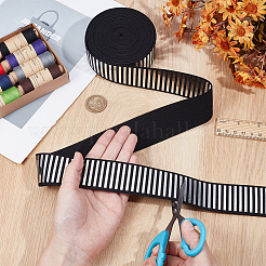 5 Yards Flat Nylon Hot Stamping Striped Elastic Wide Cord&nbsp;OCOR-BC0007-92A
