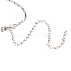 Brass with Crystal Rhinestone Pendants Necklace&nbsp;LS-NJEW-B081-01