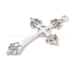 Cross Tibetan Style Alloy Big Pendants&nbsp;X-TIBEP-Q058-04AS-LF