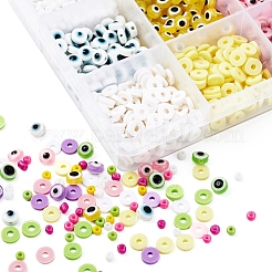 Glass Seed & Polymer Clay & Evil Eye Beads Kit for DIY Bracelet Making&nbsp;DIY-YW0004-63