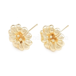 Brass Stud Earrings for Women&nbsp;KK-CBA866A-09G