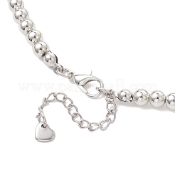 CCB Plastic Nuggets and Round Beaded Necklaces for Women&nbsp;NJEW-JN05754