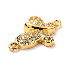 Brass Micro Pave Cubic Zirconia Links Connectors&nbsp;LS-KK-G399-19B