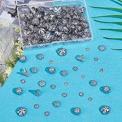 300Pcs 10 Styles Non-Tarnish 304 Stainless Steel Fancy Bead Caps&nbsp;STAS-ME0001-66