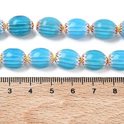 Handmade Millefiori Glass Oval Bead Strands&nbsp;LK-Z001-01A-03