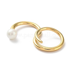 304 Stainless Steel Double Rings&nbsp;RJEW-B046-01G-03