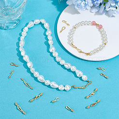 12Pcs 2 Styles Brass Hook and S-Hook Clasps&nbsp;KK-PH0013-29