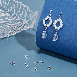 3Pcs 925 Sterling Silver Stud Earring Findings&nbsp;STER-UN0001-40