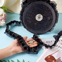 1Pc 2-Layer Pleated Satin Organza Ribbons&nbsp;ORIB-TA0001-06B