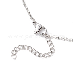 304 Stainless Steel Empty Macrame Pouch Star Moon Pendant Cable Chain Necklace Making&nbsp;NJEW-JN05281-02