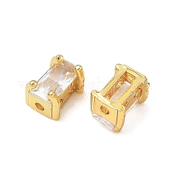 Brass Pave Clear Cubic Zirconia Beads&nbsp;CU-CBABB5B-05A-G