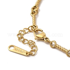 Ion Plating(IP) 304 Stainless Steel Twist Bar Link Bracelet for Women&nbsp;BJEW-G667-01G