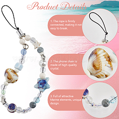 Resin & Acrylic Mobile Straps&nbsp;HJEW-WH20012-06
