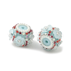 Flower Style Resin Rhinestone Beads&nbsp;CLAY-NH0003-05S-03