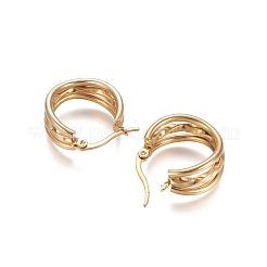 304 Stainless Steel Geometric Hoop Earrings&nbsp;STAS-D171-27G