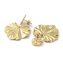 304 Stainless Steel Dangle Stud Earrings&nbsp;EJEW-G367-04G