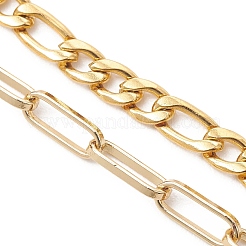 304 Stainless Steel Figaro Chain and Brass Paperclip Chain Bracelet Making&nbsp;AJEW-JB01567