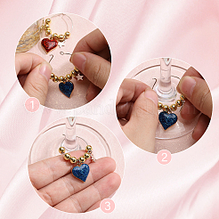 12Pcs 6 Colors Heart Alloy Enamel Wine Glass Charms&nbsp;AJEW-CA00012