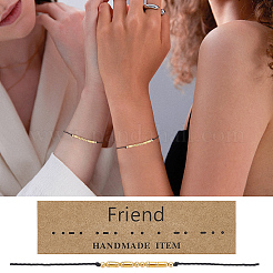 DIY Morse Code Bracelets Making Kits&nbsp;DIY-UN0008-17