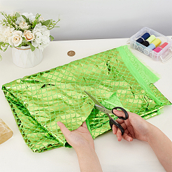 Fish Scale Pattern Polyester Fabric&nbsp;DIY-WH0569-92C