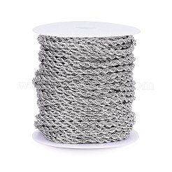 Tarnish Resistant 304 Stainless Steel Rope Chains&nbsp;CHS-H020-04P