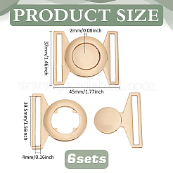 6Sets Zinc Alloy Side Release Buckles&nbsp;FIND-BC0013-98A