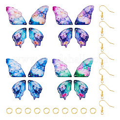 DIY Epoxy Resin Wings Pendants Dangle Earring Making Kits&nbsp;DIY-TA0013-31